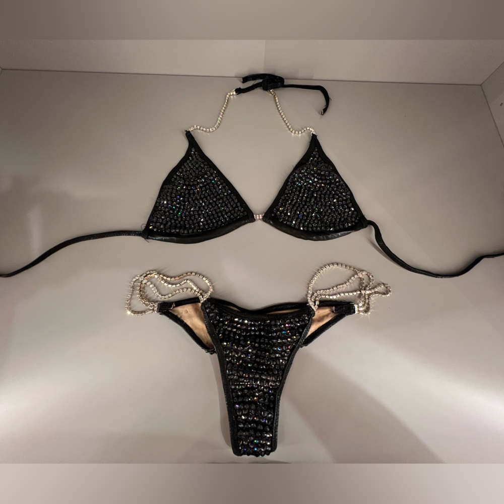 Fitness bikini competing Swarovski Bikini Set